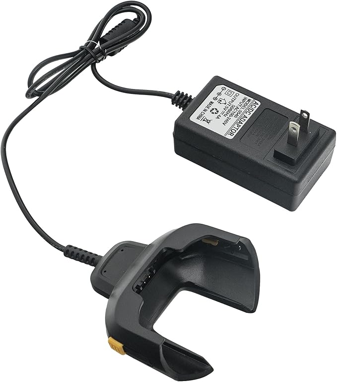 TC70 TC77 TC72 TC75 TC70X Scanner Charger Cable for Symbol Zebra PDA, 5V4A with 3.4ft Cable Android Barcode Scanners Charger, Includes Power Supply