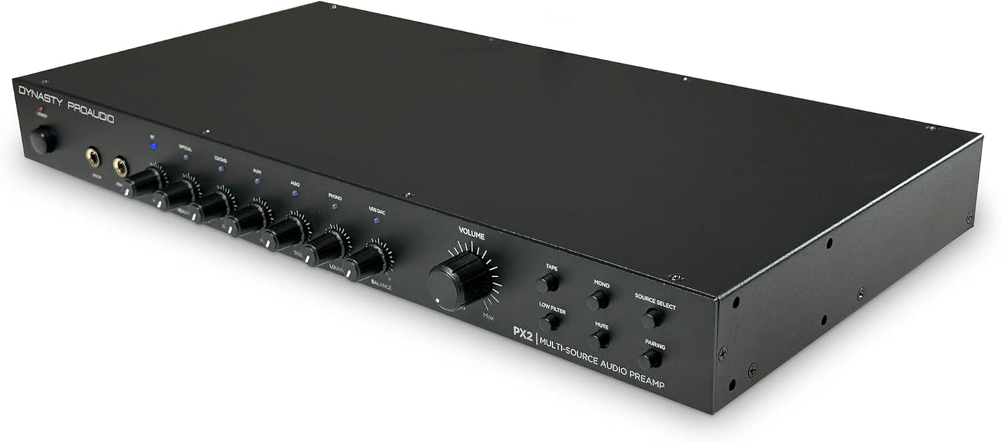 PX2 High Definition Multi-Source Home Audio Preamp with Qualcomm® aptX™ Lossless Bluetooth 5.3 Chipset/USB DAC Interface Built-in