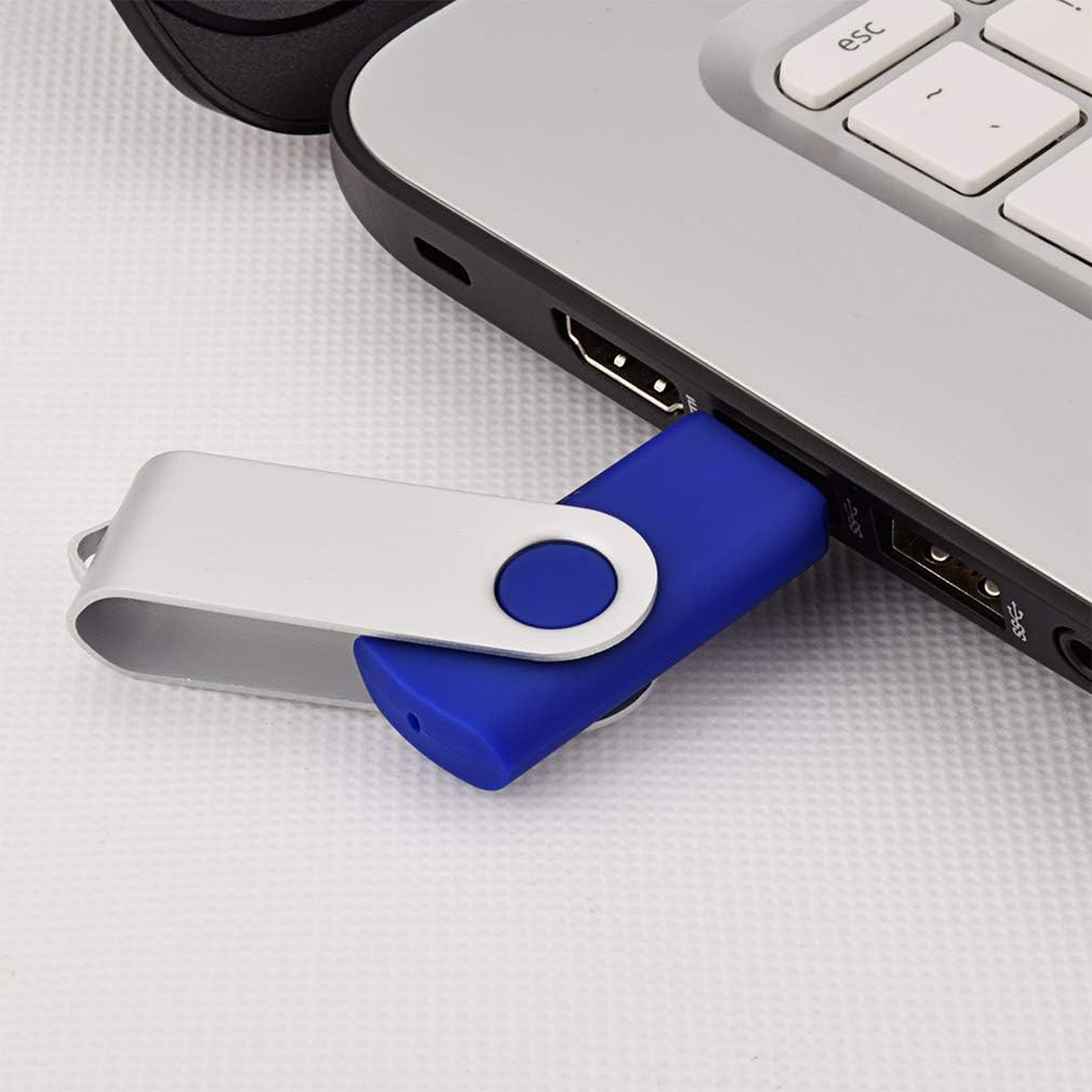 KOOTION 32 GB USB Flash Drive 32 gb Flash Drive 10 Pack Thumb Drive Memory Stick Pen Drive Keychain Design Blue