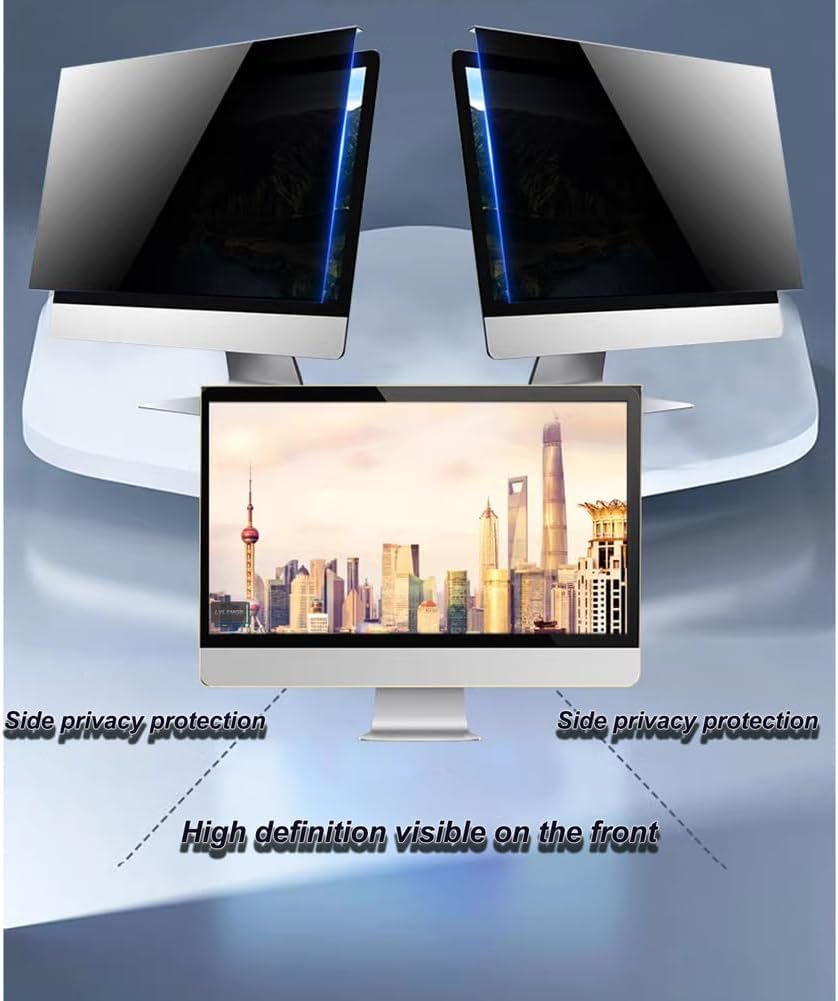 24 inch Hanging Monitor Computer Privacy Screen Filter, Anti Glare Blue Light Screen Protector Panel, Computer Screen Privacy Shield for Widescreen Monitor, 24 inch 16:10 Aspect Ratio