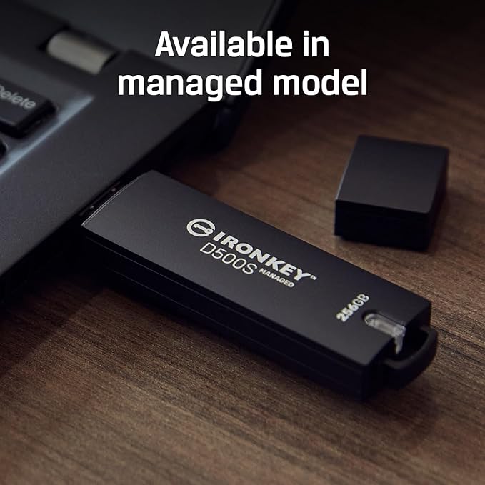 Kingston Ironkey D500S 128GB Encrypted Flash Drive | Dual Hidden Partition | FIPS 140-3 Level 3 | XTS-AES 256-bit | BadUSB and Brute Force Protection | Multi-Pin Option | IKD500S/128GB