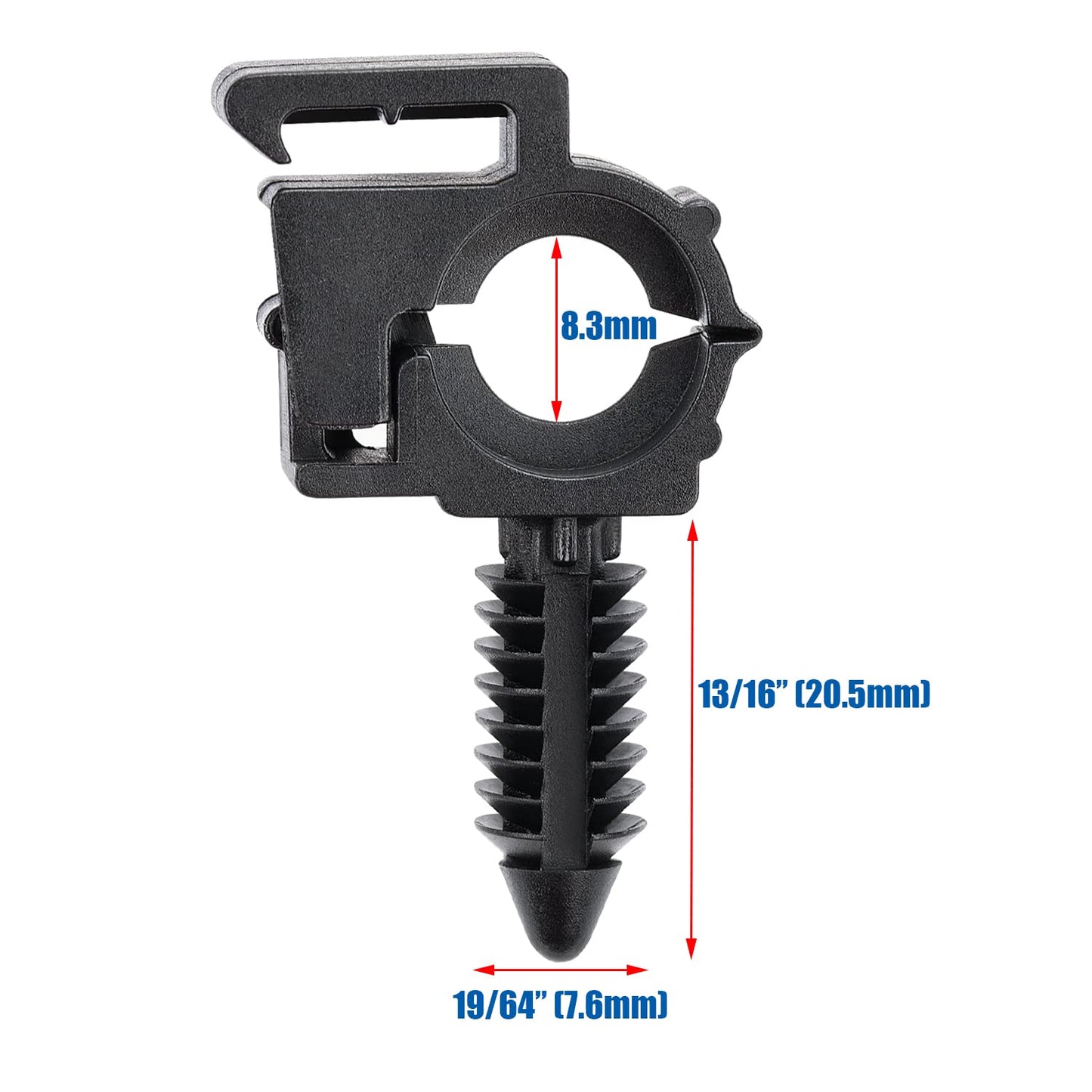 OAUTOO 20pcs 7mm (9/32”) Hole Wire Loom Routing Clip for GM 12040984