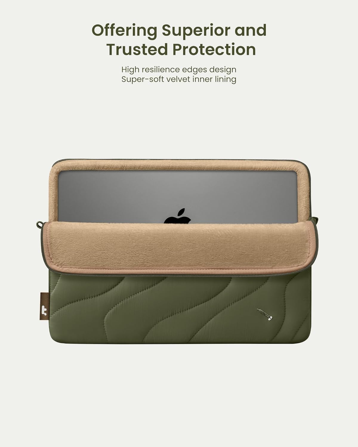 tomtoc 360 Protective Puffy Laptop Sleeve for 16-inch MacBook Pro M4/M3/M2/M1 Pro/Max A3403 A3186 A2991 A2780 A2485 2024-2019, Quilted Design Soft Cute Puffer Bag Computer Case for Dell XPS 16 Laptop