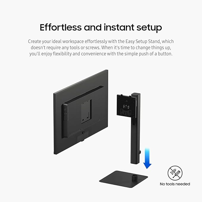 SAMSUNG 27" ViewFinity S8 (S80D) Series 4K UHD High Resolution Computer Monitor, HDR10, Multiple Ports w/ HDMI, DisplayPort, USB-A, Height Adjustable Stand, LS27D806EANXGO, 2024, 3Yr Warranty