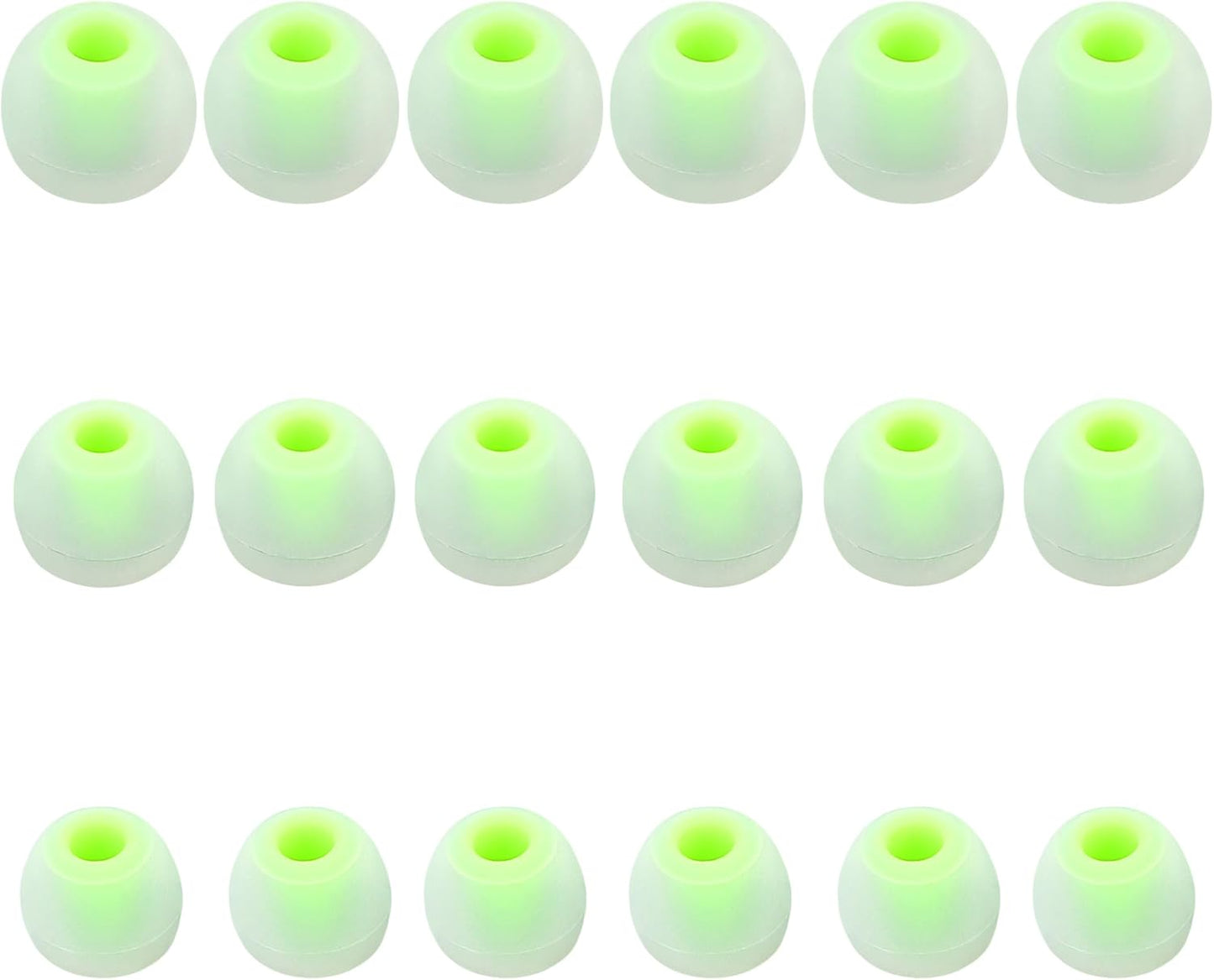 Silicone Earbud Tips - Fit Most In-Ear Earbuds (Inner Hole 3.8mm - 5.1mm) - 9 Pairs S M L