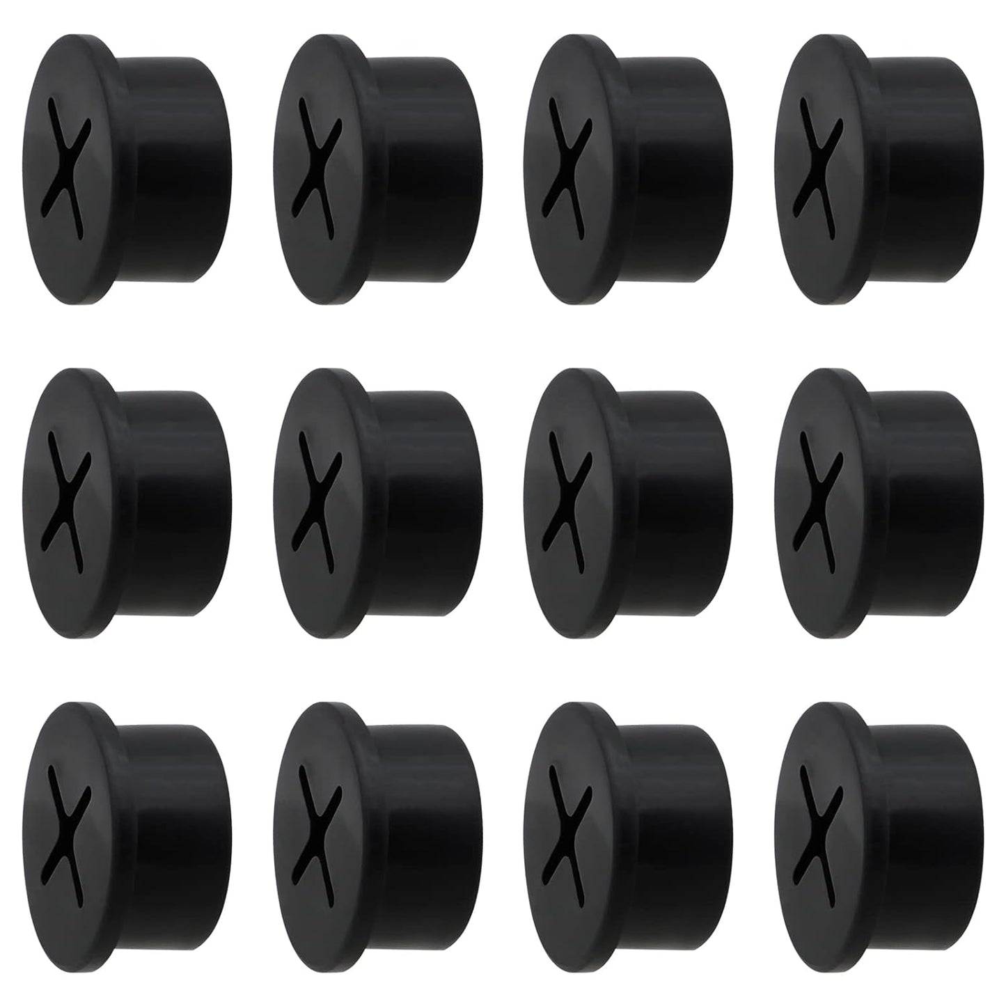 Desk Grommet, 3/4 Inch Flexible Rubber Grommets, Silicone Cable Cord Grommet Wire Hole Cover for Desk, Table and Other Furnitures(12Pack)