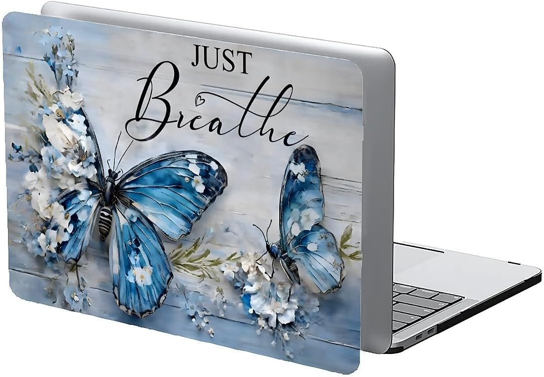 Compatible with MacBook Air 13.3 13.6 Inch Case 2022 2021 2020 2019 Plastic Hard Shell Case Cover,13.6 Air (A2681) M2 2022, Butterfly