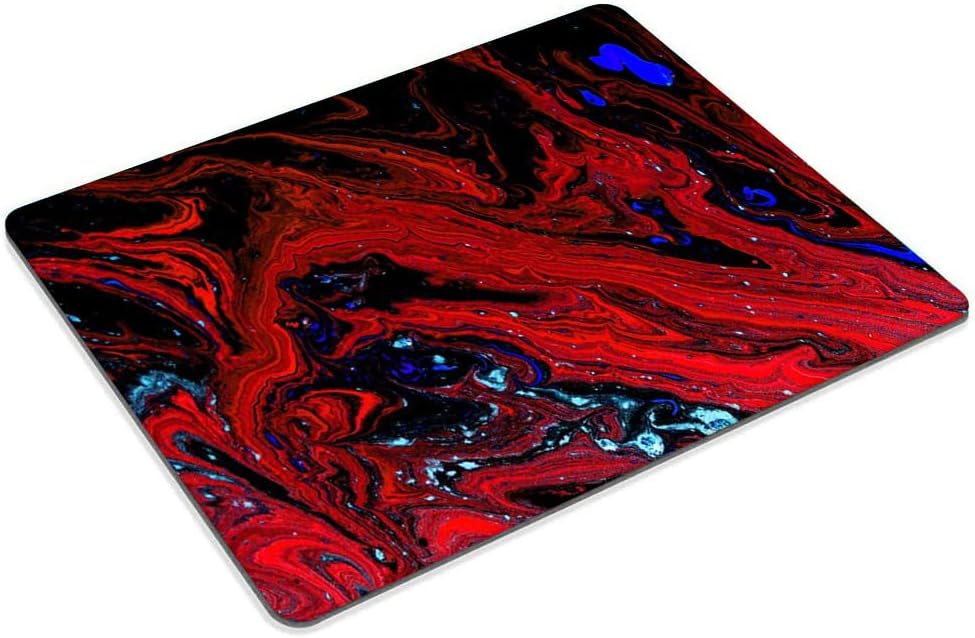 Red Magma Marble Mouse pad Customized Mousepad Non-Slip Rubber Base Mouse Pads for Computers Laptop Office Desk Accessories Mouse pad (Red Magma Marble)