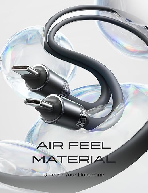 LISEN USB C Cable Charger Type C (10FT,100W) Soft Silicone USBC to USBC for Switch 2 iPhone 16 Pro Max Charger Cord, iPhone 15, MacBook Pro/Air, iPad Pro/Air, Samsung S25, Black