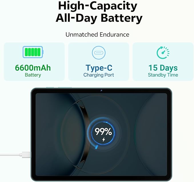 Tablet 10.1 inch, Android 15 Tablet with Case, 24GB RAM + 64GB ROM 1 TB Expandable, 1280x800 HD IPS Touch Screen, 8H Battery, WiFi 6, BT 5.4, Dual Camera (Blue)