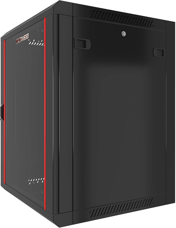 Sysracks Wall Mount Server Rack Cabinet Locking Computer | Cabinet Network Enclosure | Electronics | Security | Audio | Video | AV Equipment| Data Rack | 24-Inch Depth Server Cabinet (15U)