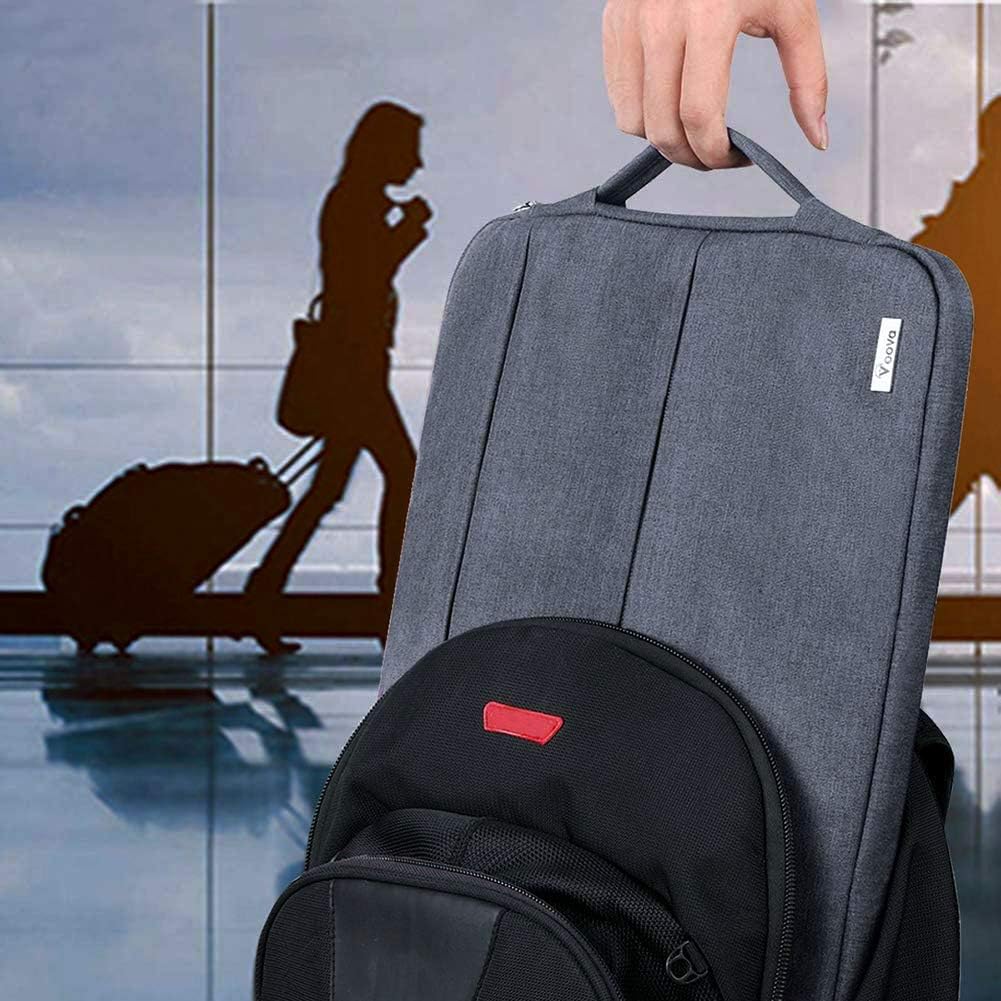 Voova Laptop Sleeve Carrying Case 15.6 16 Inch,Slim Computer Cover Bag Compatible with MacBook Pro 15/16, Dell xps 15,15-16 Inch HP Dell Asus Acer Laptop, Dark Grey