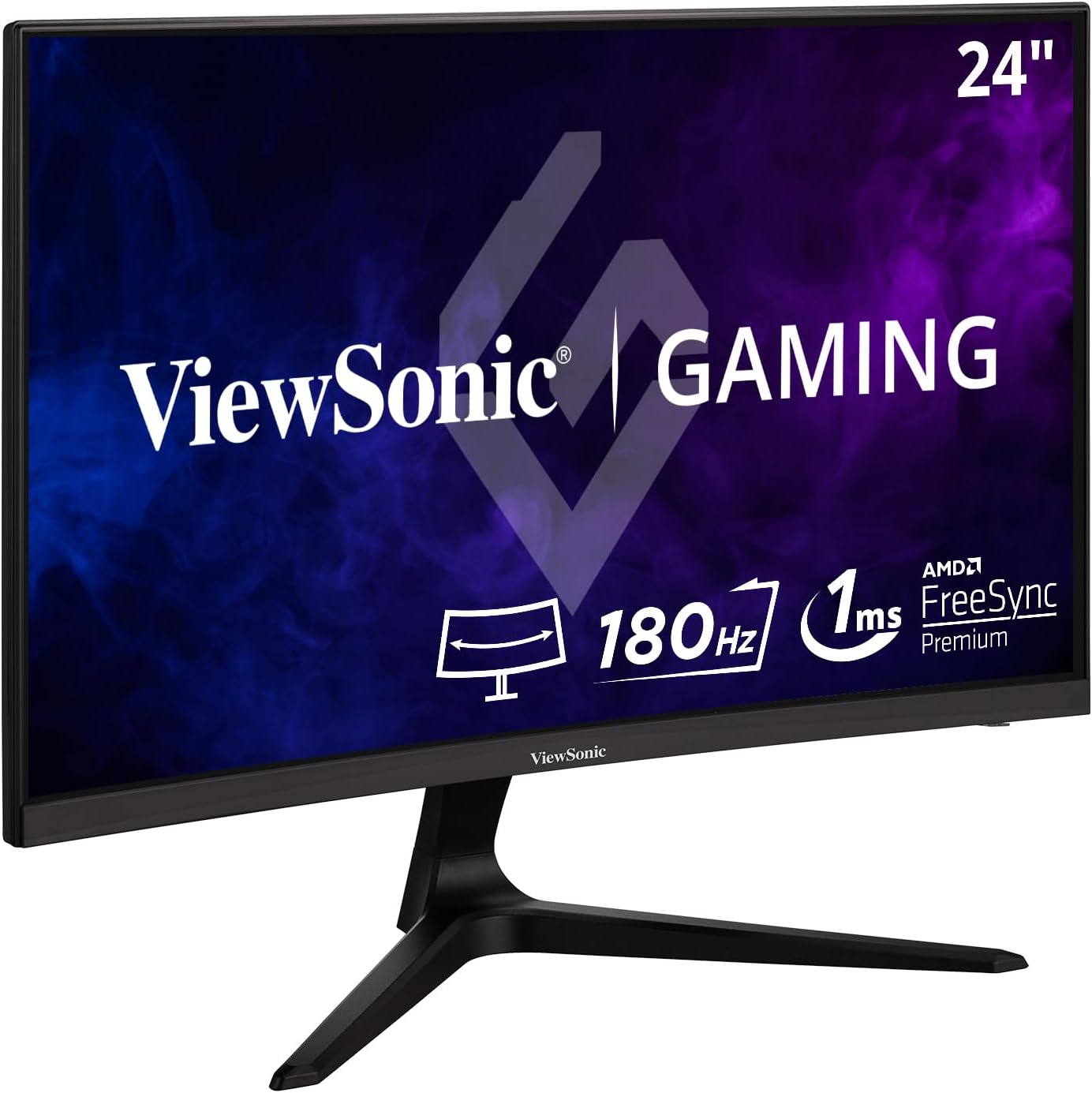 ViewSonic VX2418C 24 Inch 1080p 1ms 180Hz Curved Gaming Monitor with FreeSync Premium, Eye Care, HDMI and DisplayPort