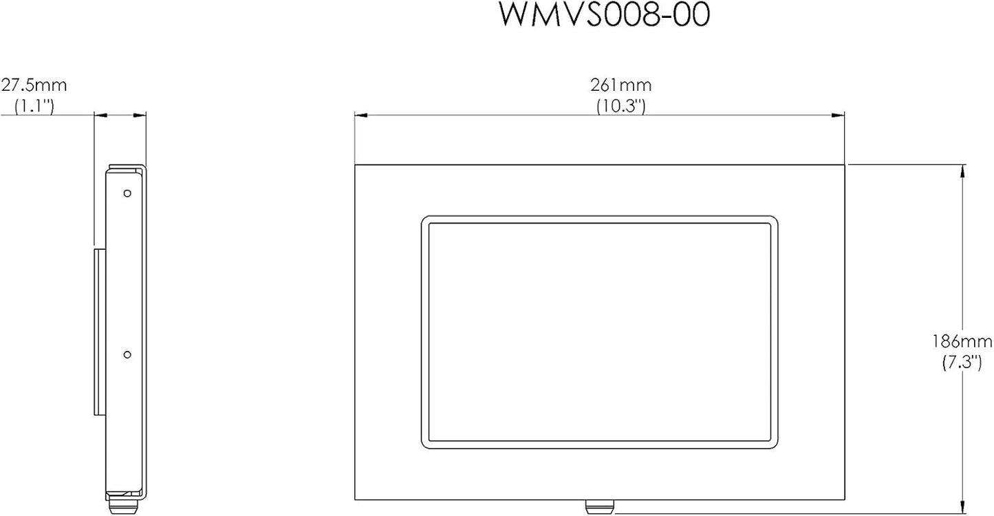 TABcare Locking Security Metal Case for iPad Mini Used as Kiosk, POS, Store, Show Display (White, iPad Mini 1/2/3)