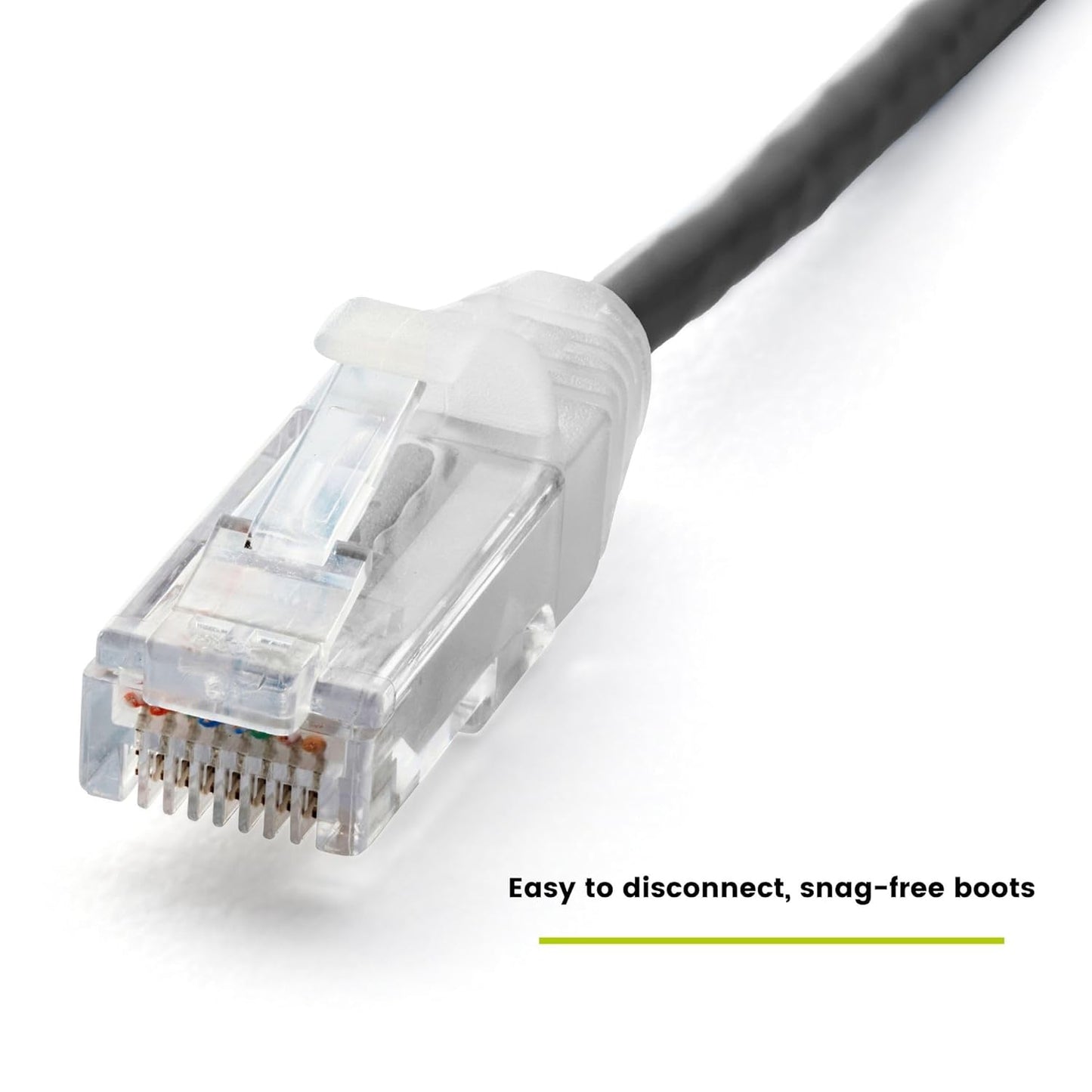 TRUECABLE Cat6 Component Rated Patch Cable, Unshielded (U/UTP), 14ft, Black, 28AWG Solid Copper, Snagless 10G High-Speed Ethernet Cable, PoE++ 4PPoE 100W, UL Listed, RoHS-3, 1 Pack