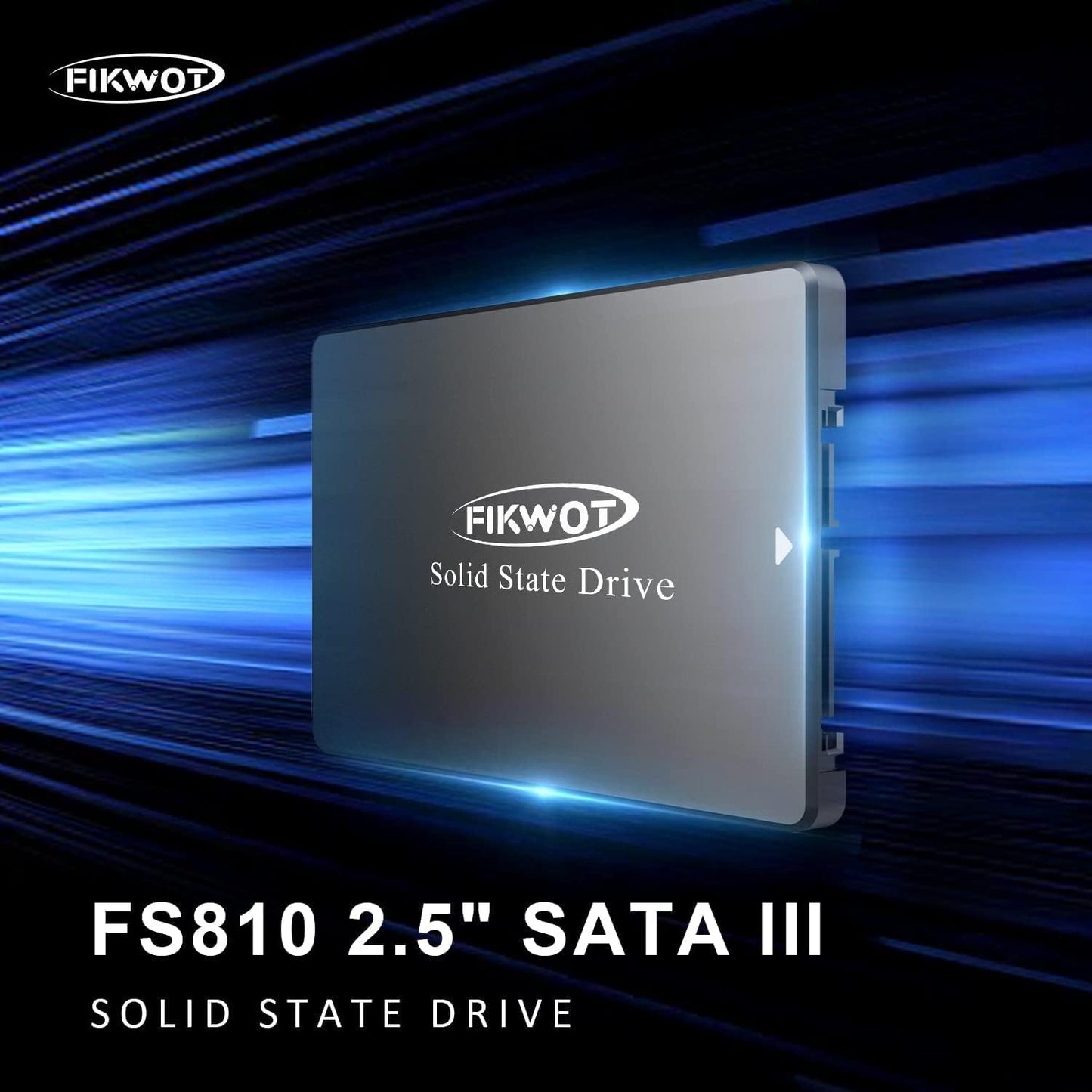 FS810 256GB SSD, 2.5" SSD SATA III 6Gb/s, Solid State Drives, Up to 560MB/s, 3D NAND TLC Flash, Internal SSD for Desktops and Laptops(Black)