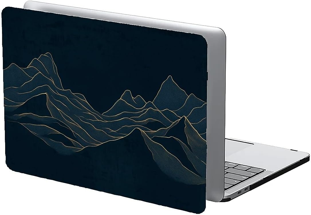 Compatible with MacBook Air 13.3 13.6 Inch Case 2022 2021 2020 2019 Plastic Hard Shell Case Cover,13.6 Air (A2681) M2 2022, Dark Mountains