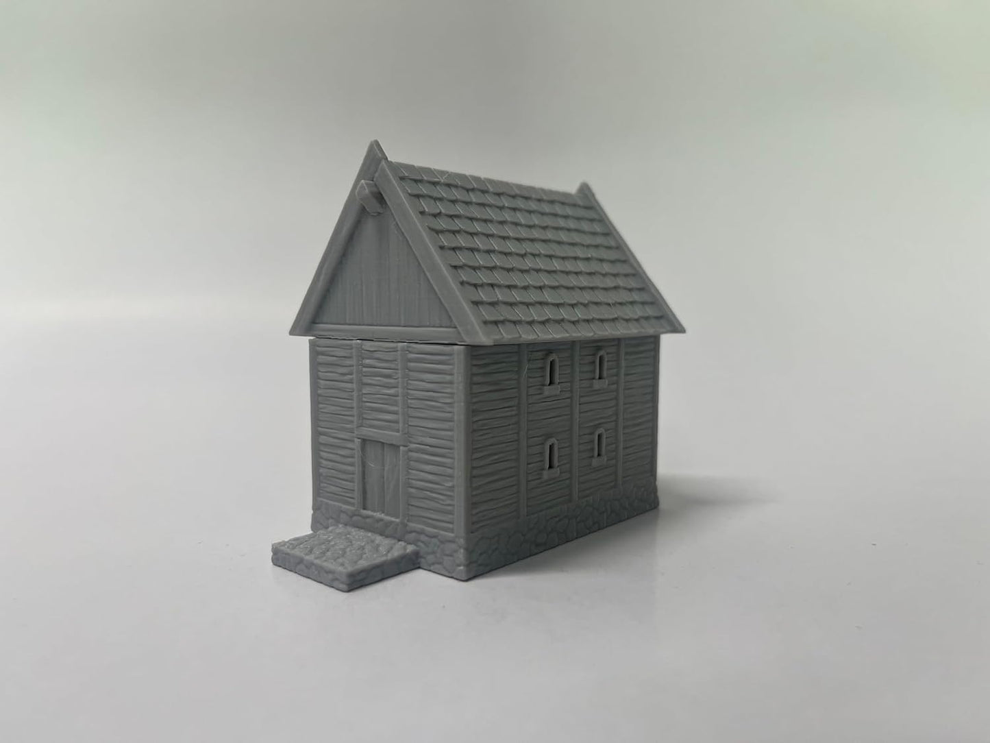 Paintable Tabletop Miniature Little Town Building Terrains Compatible with RPG War Games - 18mm Scale Dioramas Building Set Scenery with Medieval Architecture Style by HAUTICO (HVillageHouses4-1)