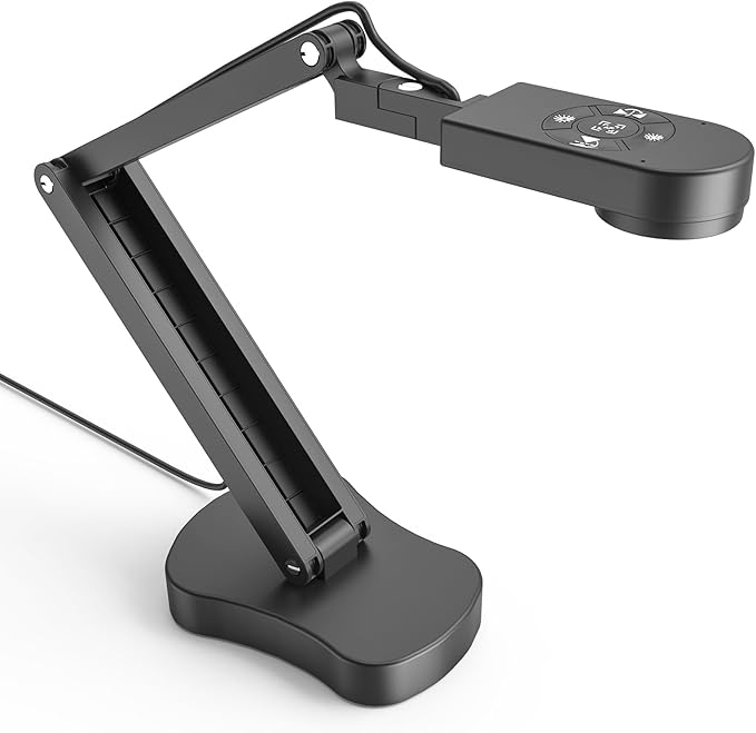 8MP USB Document Camera, Auto Focus, LED Light, Image Reversal, Built-in Mic, Mac OS, Windows, Chromebook for Distance Learning, Remote Teaching, Web Conferencing, Live Demo (KB700)