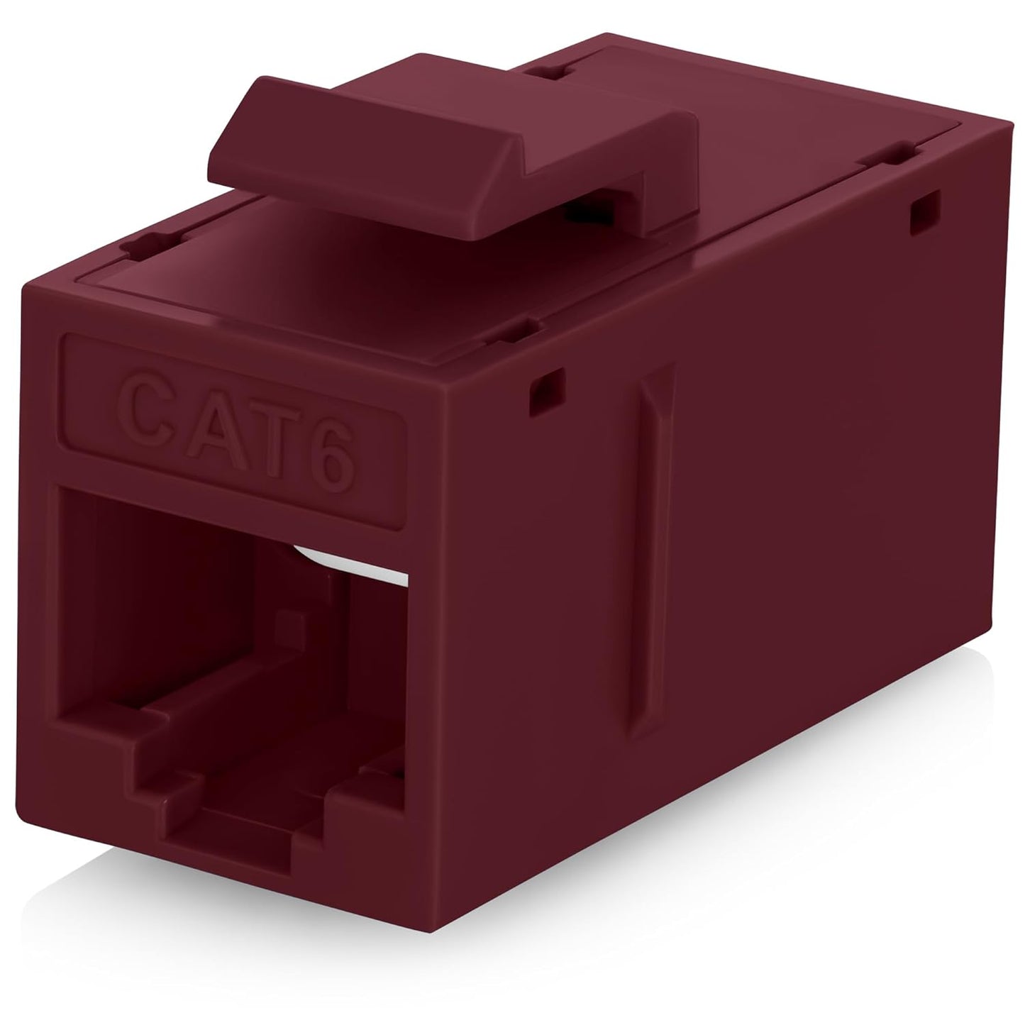 Everest Cat6 RJ45 Keystone Coupler (12-Pack) in Red - RJ45 Coupler - Cat 6 Couplers - Female to Female Cat6 Keystone Jacks - Ethernet Couplers - Ethernet Cable Extender