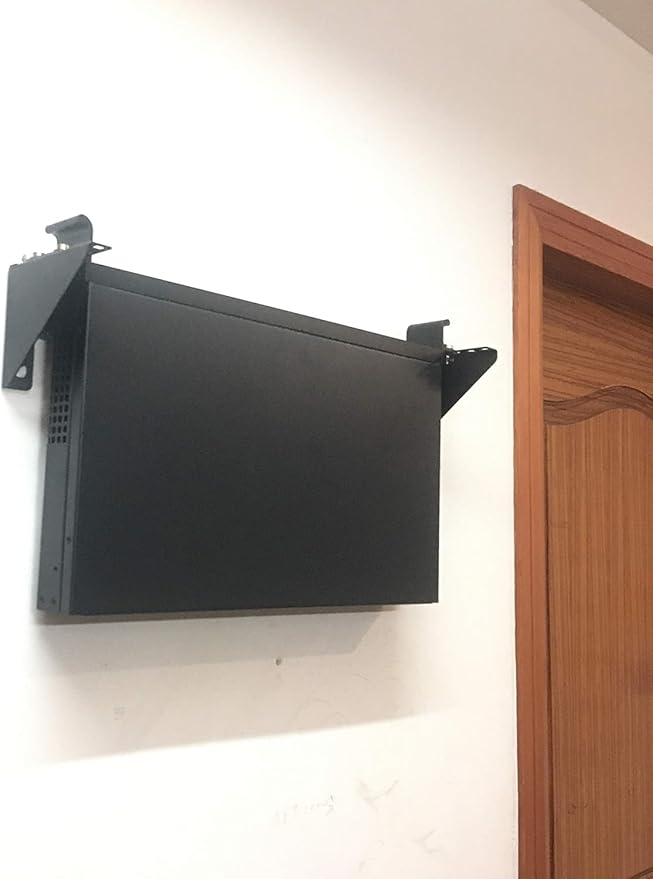 Jingchengmei 2 Pack of 2U 19 Inches Lightweight Folding Steel Wall Mountable Simple Vertical Rack and Server Rack (2)