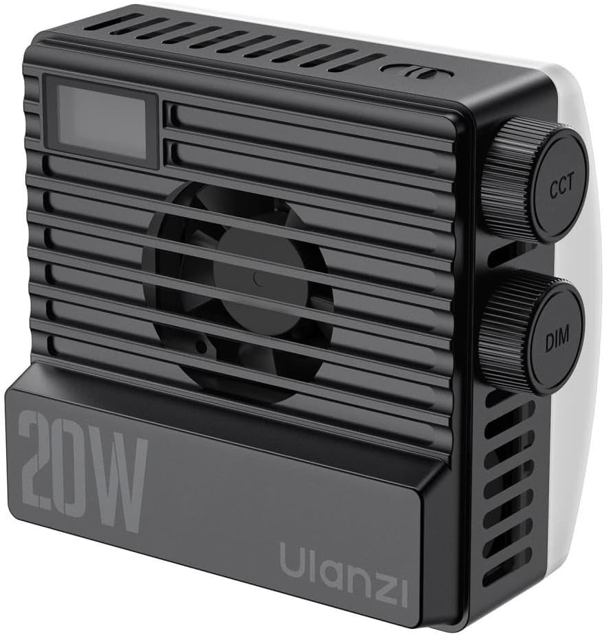 ULANZI LE20 RGB Video Light, 20W Pocket Camera Light, 2500-9000K CRI 95+ 20 Scene 360° Full Color Portable Photography Video Lighting Mini LED Fill Light for YouTube, TikTok, 5000mAh Rechargeable