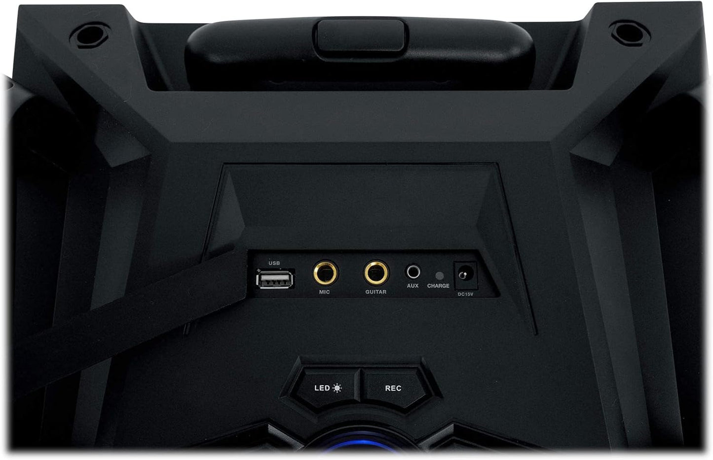 Rockville ROCKNGO 800 10" Portable Bluetooth Speaker, LED Lights, Wheels, Mic Priority, for Parties and Outdoor Events