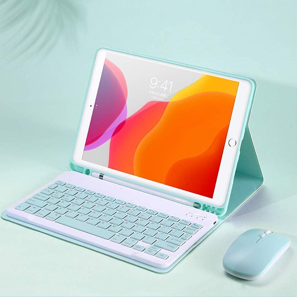AnMengXinLing Keyboard Case for iPad Pro11 2022/2021 with Mouse Detachable Wireless Keyboard Pencil Holder Slim Smart Cover for iPad Pro 11 inch 4rd Gen/3rd Gen,Sky Blue