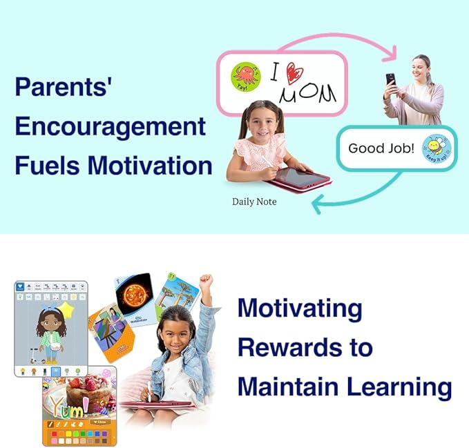 Dedicated Learning Tablet | Personalized Independent Study, 12-Month Subscription Included, Access All K–5 Lessons Math & ELA | No Browser, Games or Ads | 10.1” Display, Pen & Cover(Green)
