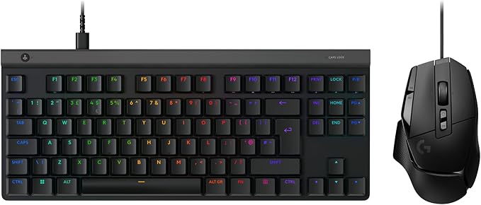 Logitech G502 X Wired Gaming Mouse & G515 TKL Wired Gaming Keyboard, Fully Programmable RGB Low-Profile PC/Mac Keyboard & Mouse Combo - Black