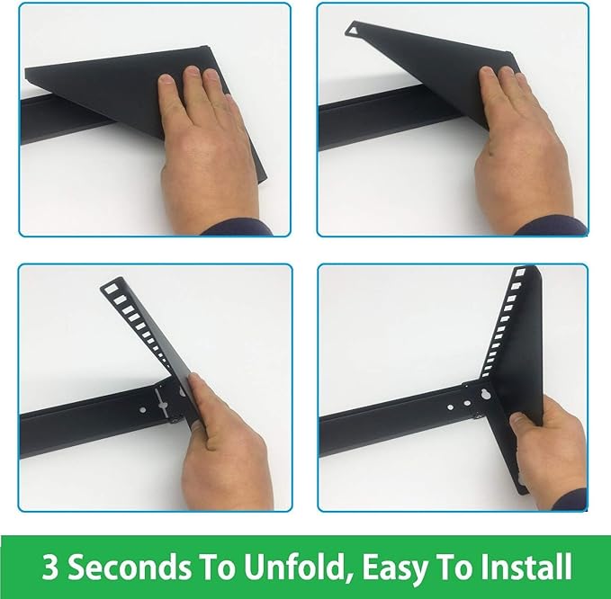 JINGCHENGMEI 6U Vertical Wall Mount Rack-Heavy Duty 125 Capacity Small Server Rack Mounting for 19 inches IT, AV, Studio, Network Equipment (6U150)