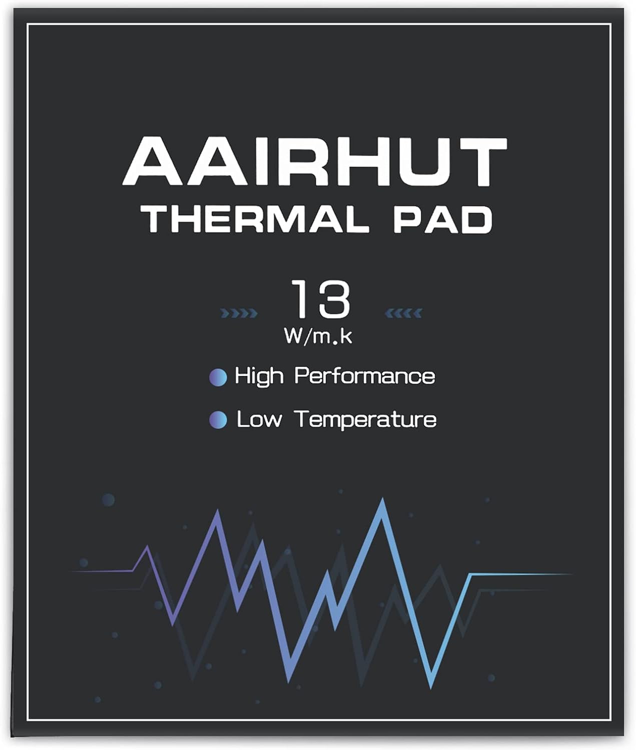 Aairhut Thermal Pad 13W/mK [0.5~3mm], 120x120x1.5mm Silicone Cooling Pad GPU CPU Non Conductive Heat Resistance Extreme Odyssey Cover with Dual Self-Adhesive Films for PC Laptop/PS4/PS5/LED/RAM