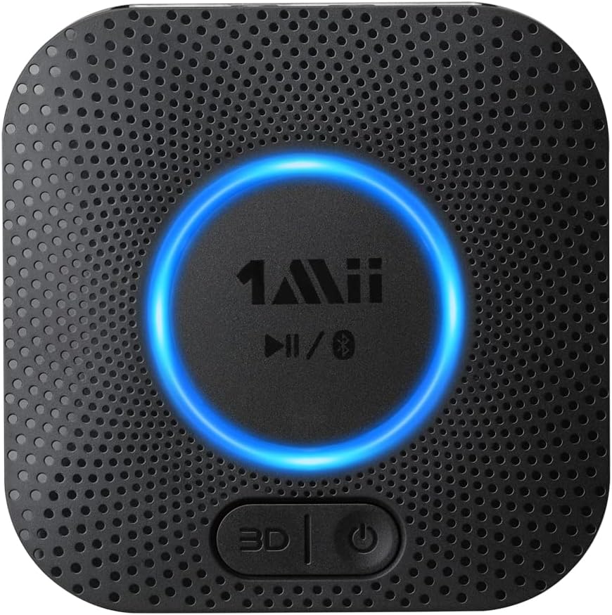 [Upgraded] 1Mii B06 Plus Bluetooth Receiver, HiFi Wireless Audio Adapter, Bluetooth 5.3 Receiver with 3D Surround aptX HD aptX Adaptive for Home Music Streaming Stereo System