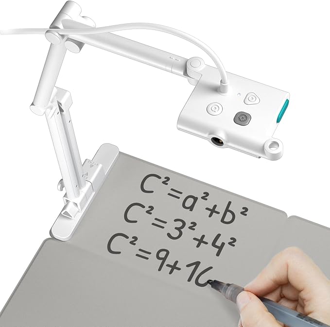 OKIOLABS OKIOCAM T Plus USB Camera for 11x17 Documents with Writing Board & Marker, Set for Teachers, Remote Learning, Classroom Presentations, Online Teaching for Windows, Mac, Chromebook - QHD