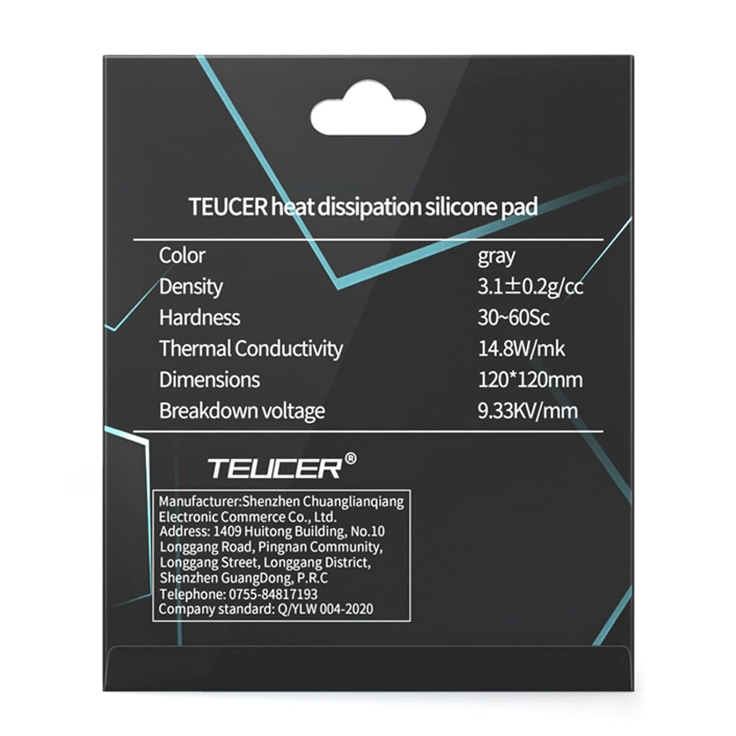 Thermal Pad 14.8 W/mK, 120x120x2.5mm, Non Conductive Heat Resistance High Temperature Resistance, Silicone Thermal Pads for Laptop Heatsink GPU CPU LED Cooler (2.5mm)
