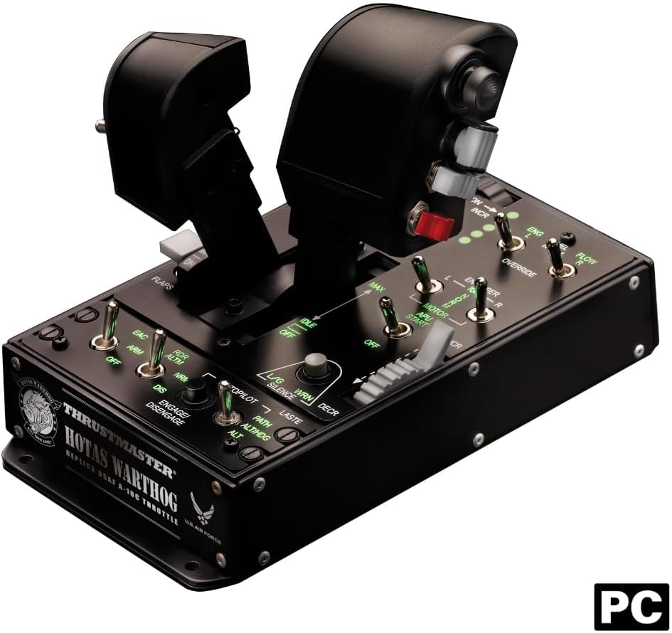Thrustmaster HOTAS Warthog Dual Throttles for Flight Simulation, Official Replica of the U.S Air Force A-10C Aircraft (Compatible with PC)