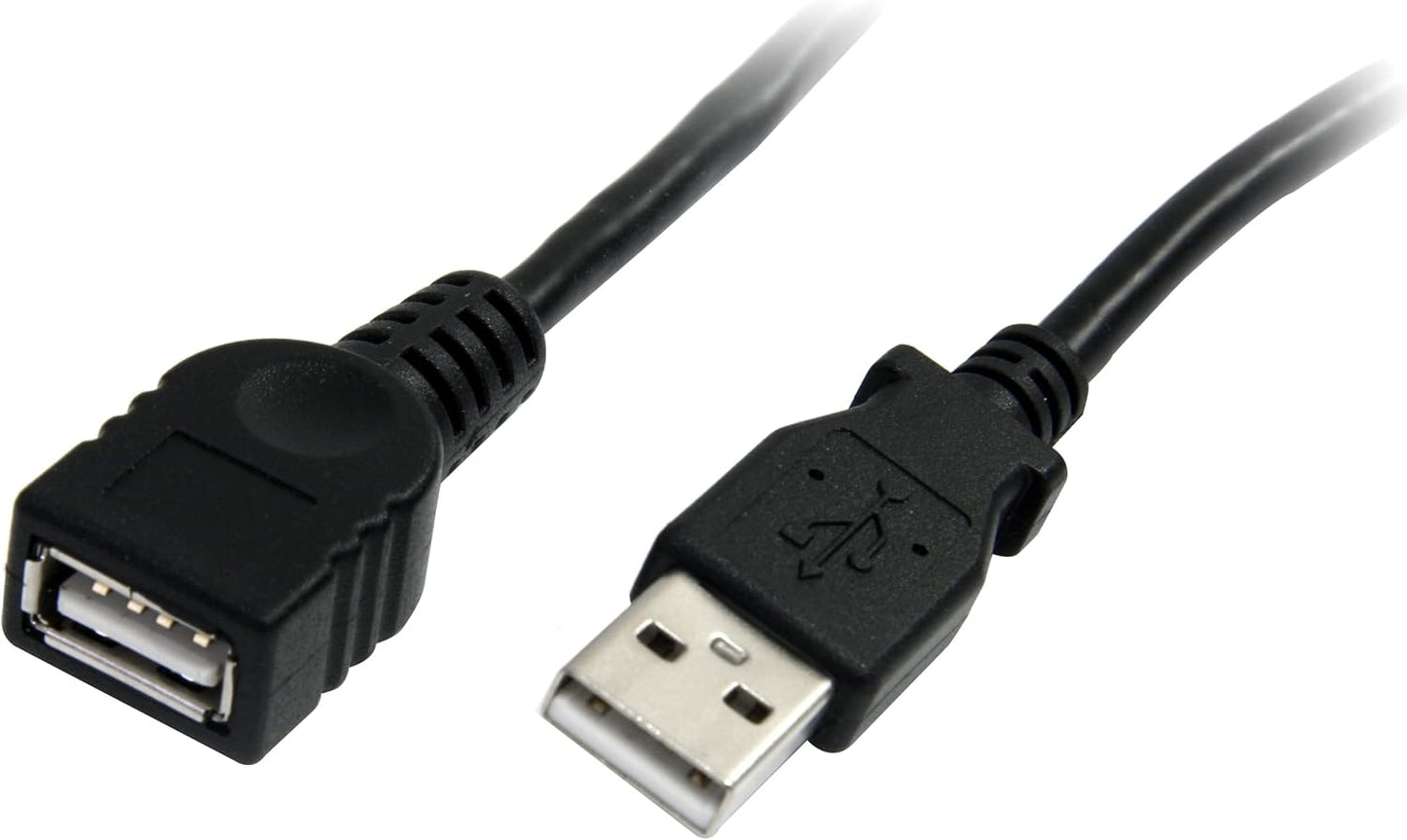 StarTech 6-ft USB A Male to USB A Female Extension Cable, Black USBEXTAA6BK