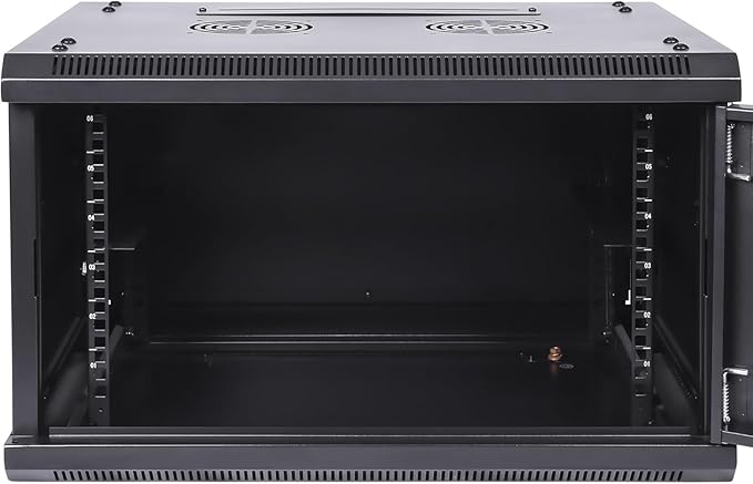 6U Wall Mount Server Cabinet Network Rack Enclosure Locking Glass Door by NETECABLE