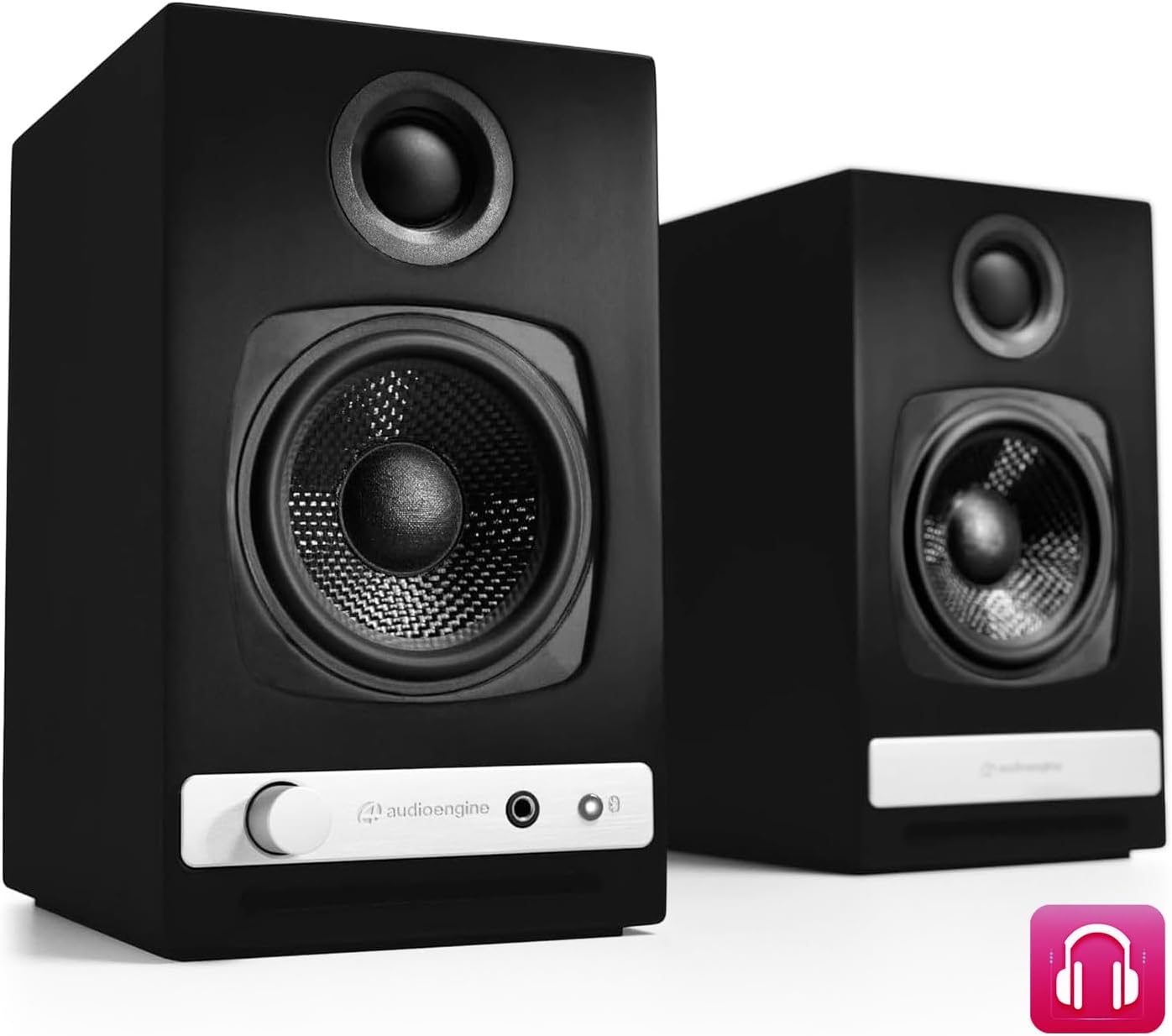 Audioengine A2-HD (HD3) Bluetooth PC and Computer Desktop Speakers with aptX HD - USB, RCA, Headphone for Music Gaming Movies Studios Dorms Bedrooms Offices
