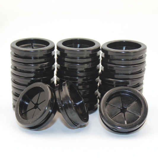 1 Inch Rubber Grommets for Wiring, 1 Inch Drill Hole 7/8 Inch ID, Firewall Grommets Automotive Cable Cords Hoses Protection, Double-Sided Rubber Plugs for Round Holes, 18 Pcs, 22x25 mm