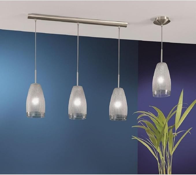 EGLO 20599A Crash Ceiling Pendant, 14-Inch, Matte Nickel