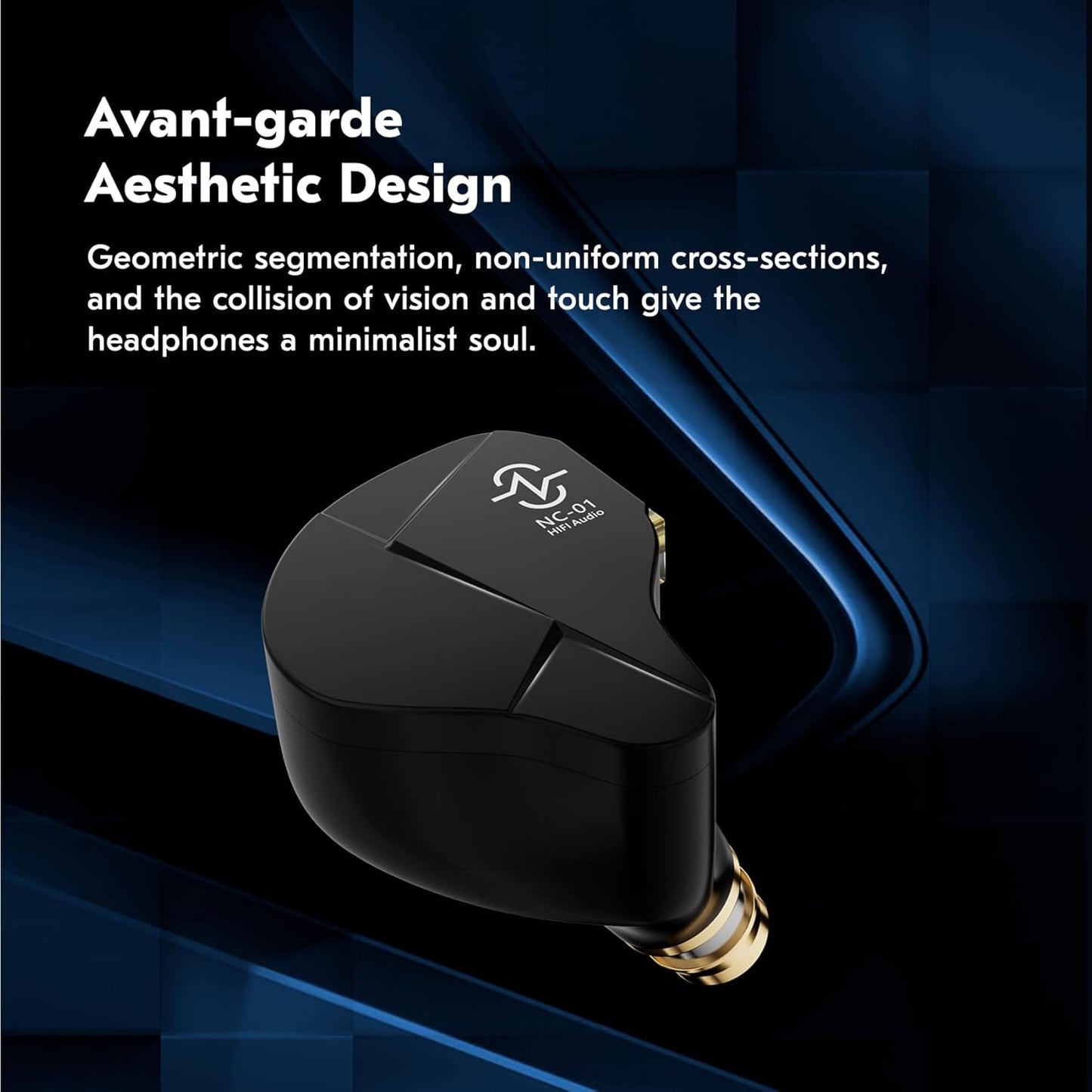 CCZ NC01 Gospel Gaming Earbuds, Stereo Sound in Ear Monitor Headphones Wired, Customized Dual Magnetic DD IEMS Earphone with Detachable Tangle-Free Cable PC Cavity for Computer (with mic, Dark Black)