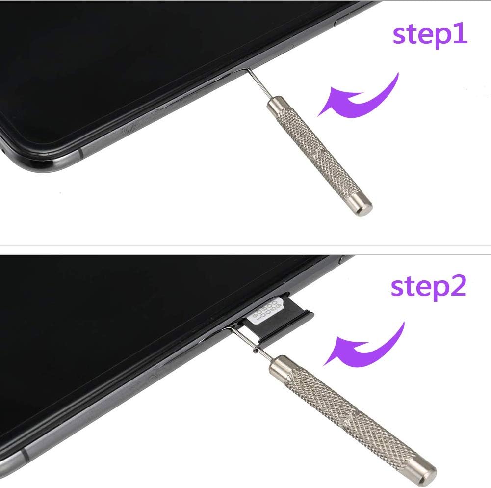 6 Pack SIM Card Removal Tool, Sim Card Tray Opening Tool Eject Pins Needle Opener Ejector Compatible with All iPhone Apple iPad HTC Samsung Galaxy Cell Phone Smartphone Watchchain Link Remover