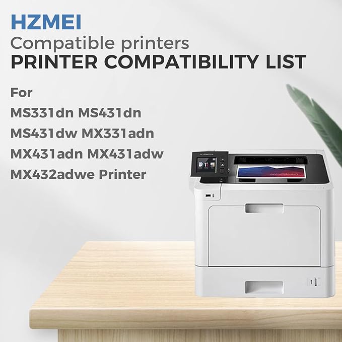 High Yield 55B1000 Toner Cartridge with New Chip Compatible for Lexmark MS431 MS331 Toner use for Lexmark MS331dn MS431dn MS431dw MX331adn MX431adn MX431adw MX432adwe Printers