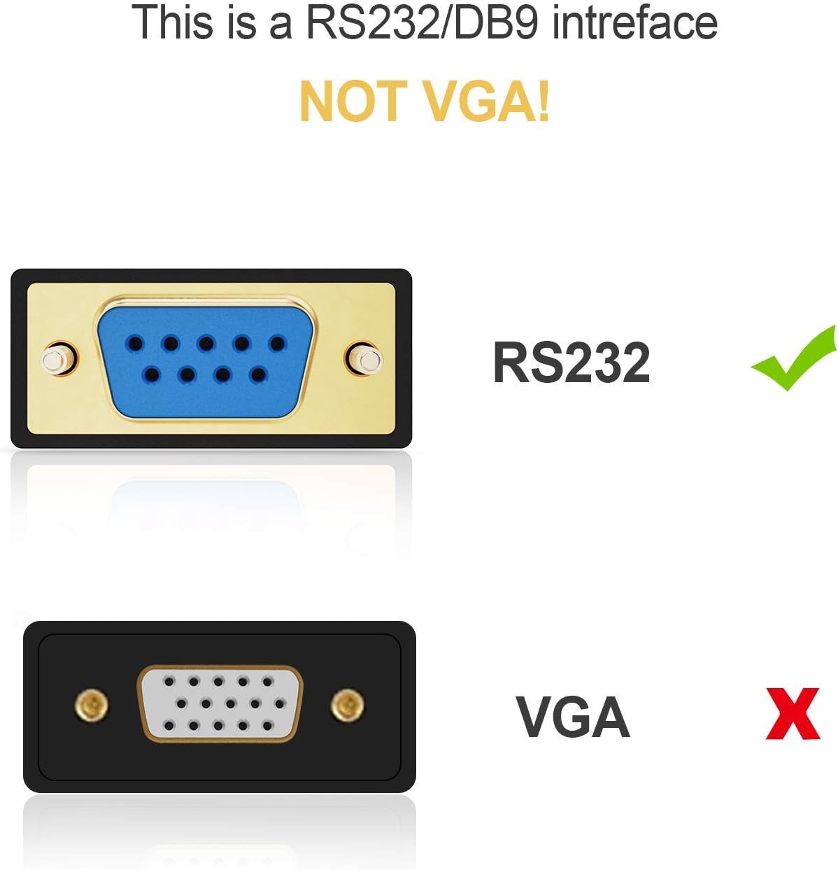CableCreation USB to RS232 Serial Adapter (FTDI Chipset), USB to RS232 Gold Plated DB9 Serial Converter Cable for Windows 11, 10, 8.1, 8, 7, Vista, XP, 2000, Linux and Mac OS X, macOS, 6.6 Feet/2M