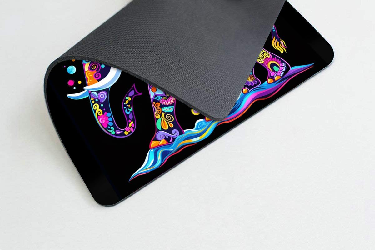 Square Mouse Pad Decorative Patterned Elephant-1,Gaming Mouse Pads for Desk,Soft Computer Waterproof Non-Slip Mouse Mat