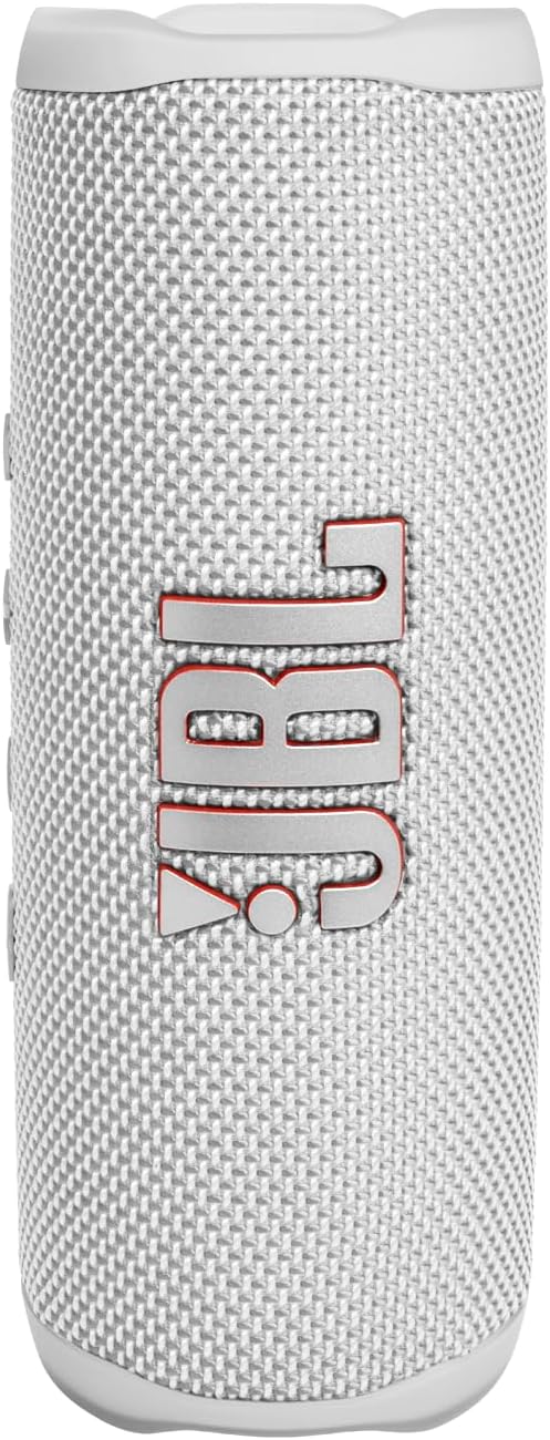 JBL Flip 6 - Portable Bluetooth Speaker, powerful sound and deep bass, IPX7 waterproof, 12 hours of playtime, JBL PartyBoost for multiple speaker pairing for home, outdoor and travel (White)