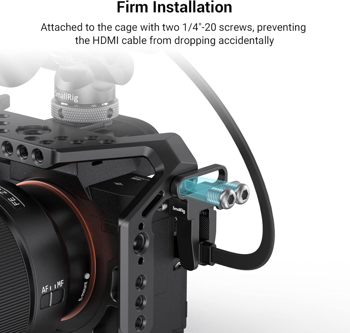 SmallRig Cable Clamp for Sony A7RIII / A7III / A7R IV / A7 II, for FUJIFILM for Nikon Z5/Z6/Z7, for Canon RP – 3637