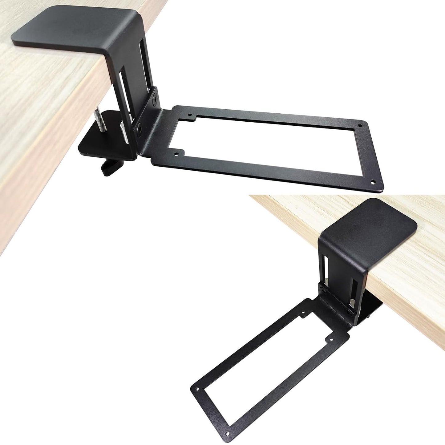 HTLAKIKJ Desk Mount for Flight Sim Joystick-Compatible with Logitech G Extreme 3D PRO Joystick Adjustable Fit Different Thickness Desk Enduring C-Clamp Metal Holder