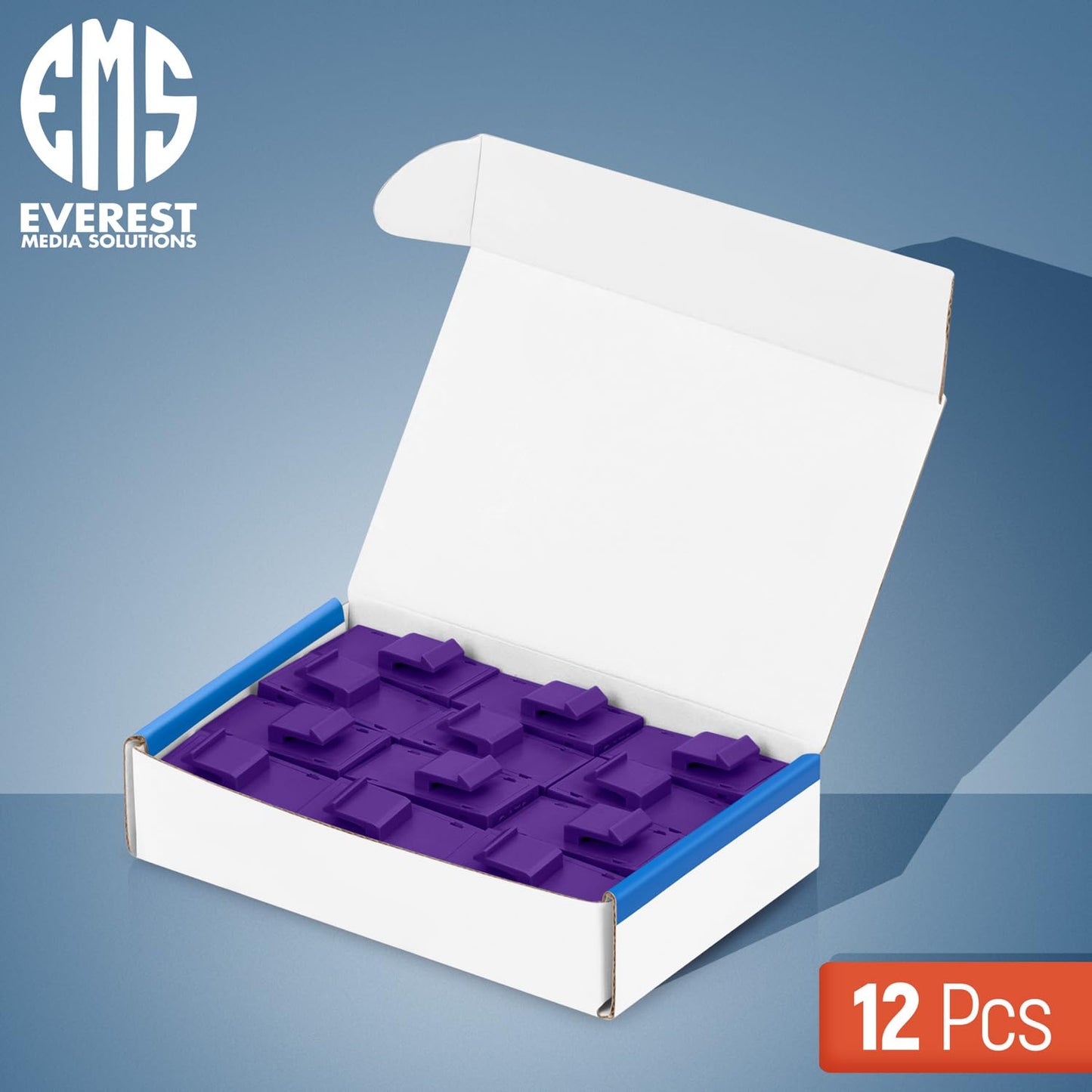 Everest Cat6 RJ45 Keystone Coupler (12-Pack) - Purple - Female to Female - Ethernet Coupler - Cat 6 Compatible with Cat5e